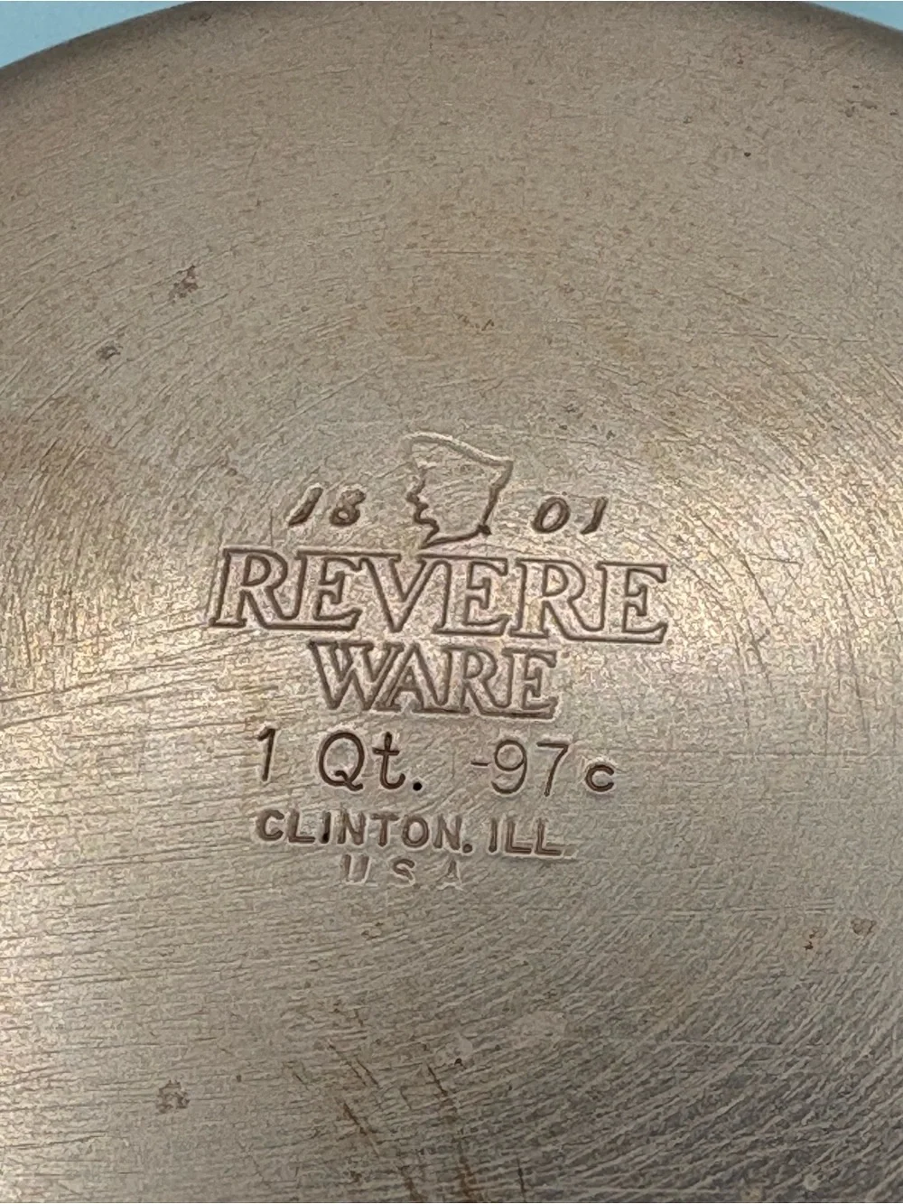 Vintage Revere Ware Copper Bottom Saucepan Set 1 & 1.5 Qt w/Lids USA